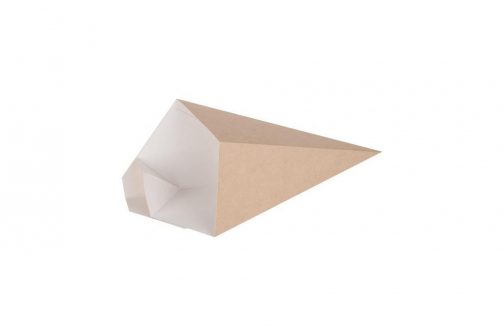 Упаковка для картофеля фри конусная OSQ CONE L с отделением под соус — изображение 2