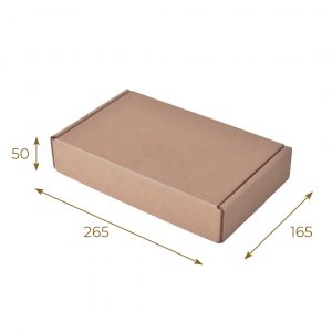 Почтовый короб тип Е, 265х165х50 мм, Т-23 бурый