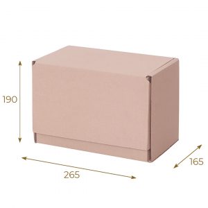 Почтовый короб тип Г, 265х165х190 мм, Т-23 бурый