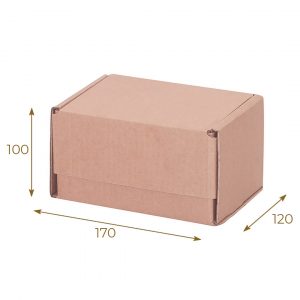 Почтовый короб тип Ж, 170х120х100 мм, Т-22 бурый